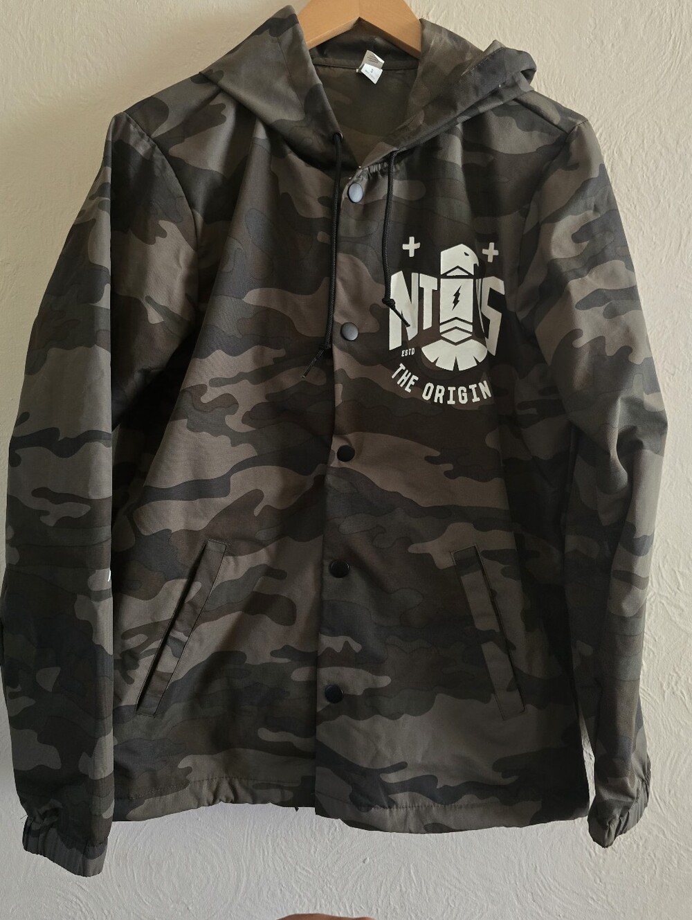 NTVS, The Originals, Men's Camouflage Hooded Coach Jacket, Size Small